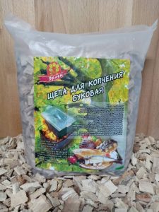 Щепа для копчения буковая 6-12 мм, упаковка 0,5 кг